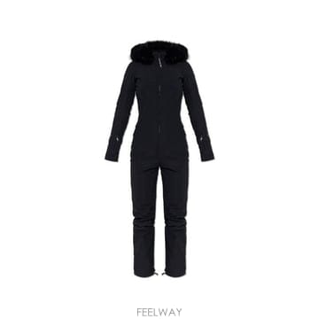 발렌시아가 스키 피팅 후드 점프수트 블랙