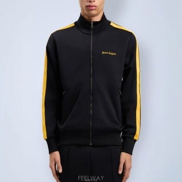 26 FW 팜엔젤스 클래식 로고 모티프 하이넥 집업 트랙 자켓 블랙 PMBD058F25FAB001101