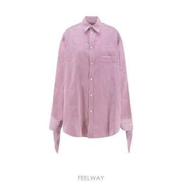 26 FW 발렌시아가 핀스트라이프 노트 커프스 핑크 852322TGM02