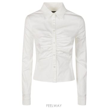26 FW 발렌시아가 롱슬리브 컬링 셔츠 화이트 850785TSM19