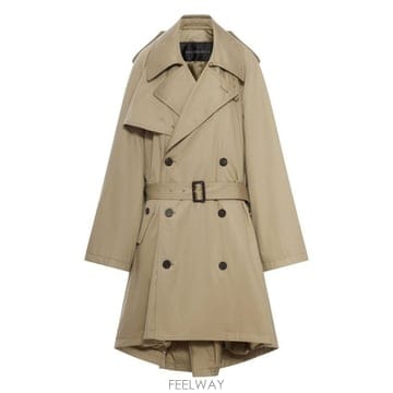 26 FW 발렌시아가 더블 브레스티드 벨트 코튼 코트 839117TSP13
