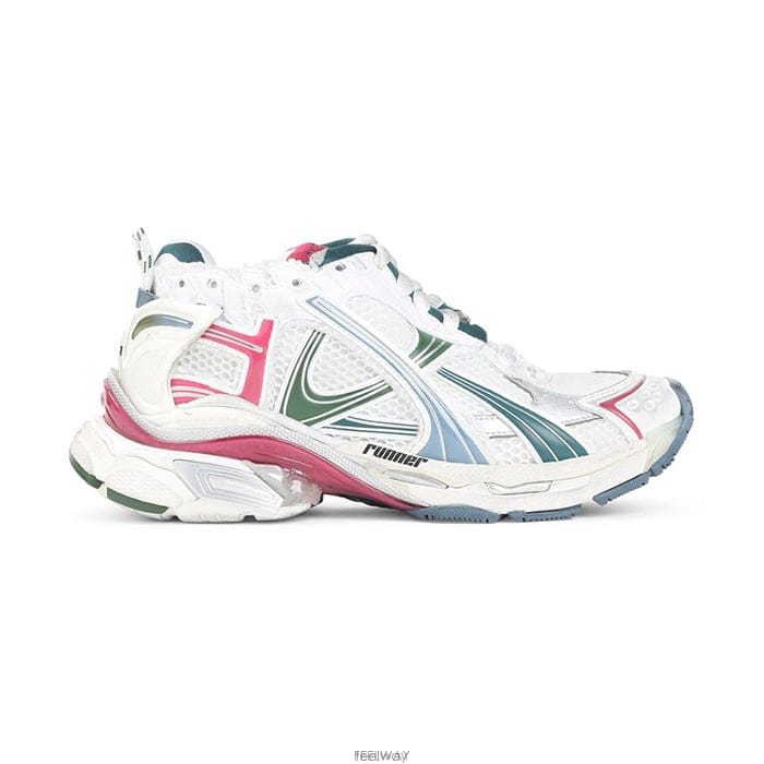 26 FW 발렌시아가 메시 패널 프론트 레이스업 스니커즈 멀티컬러 772767W3RMU