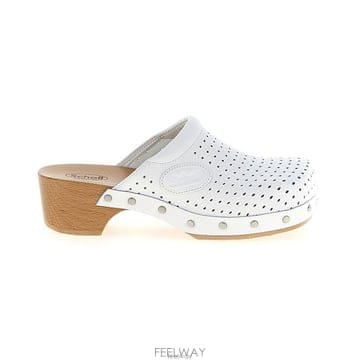 26 FW 발렌시아가 x 숄 스퀘어토 클로그 화이트 827403WB260