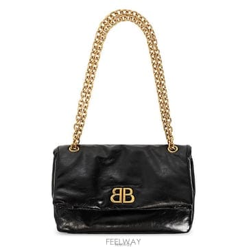 26 FW 발렌시아가 모나코 스몰 숄더백 블랙 7659662AAR8