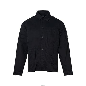 CP컴퍼니 25FW 렌즈 와펜 가먼트다이 셔츠자켓 블랙 19CMOS079A 110201G 999