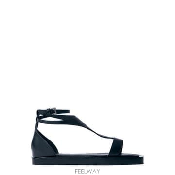 막스마라 막스 마라 VELAFLAT 샌들 블랙