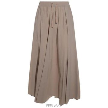 26 FW 에르노 드로스트링 플리츠 디테일 스커트 베이지 GN000007D12431SZ