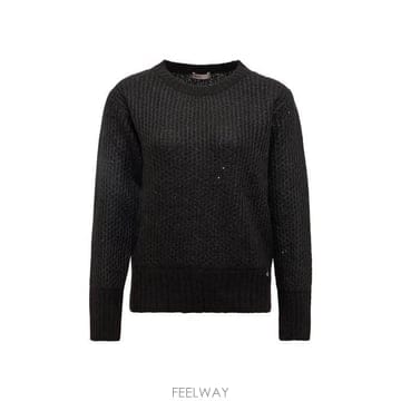 26 FW 에르노 롱슬리브 크루넥라인 점퍼 블랙 MG00024DR70274