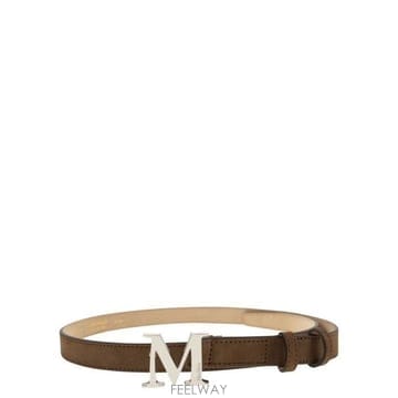 막스마라 Mclassic S 로고 플라크 벨트 블랙