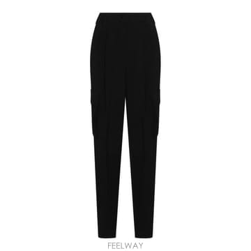 26 FW 에르노 하이웨이스트 카고 테일러드 팬츠 블랙 PT000066D12646