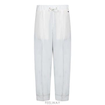 26 FW 에르노 드로스트링 테이퍼드 레그 팬츠 화이트 PT000099D12483Z