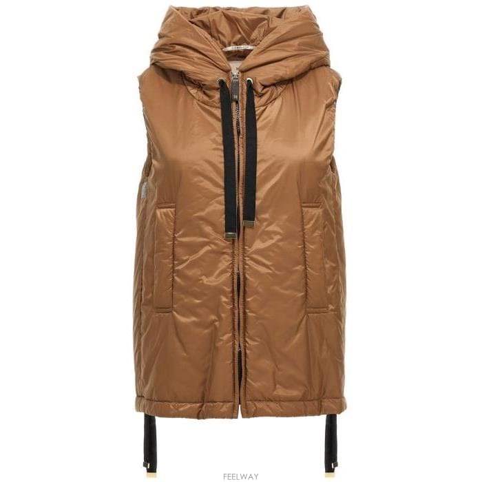 26 FW 막스마라 더 큐브 브라운 그린고 집업 후드 조끼 2529296024600
