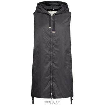 26 FW 막스 마라 더 큐브 그린지 드로스트링 지퍼업 후드 조끼 2529296034600