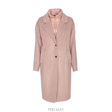 26 FW 에르노 싱글 브레스티드 패디드 코트 핑크 CA000594D33477
