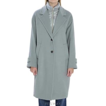 26 FW 에르노 싱글 브레스티드 패디드 코트 블루 CA000594D33477