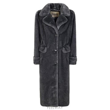 26 FW 에르노 퍼 싱글 브레스티드 코트 그레이 GC000545D12739