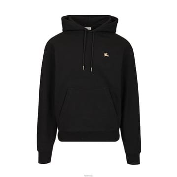 버버리 25FW REILLY 자수 로고 후드티 블랙 8110938