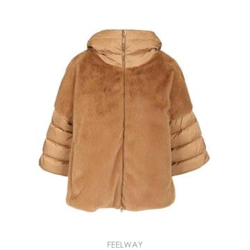 26 FW 에르노 새틴 얼터너티브 퍼 케이프 브라운 PI002132D12170Z