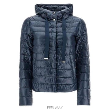 26 FW 에르노 퀼팅 후드 드로스트링 패딩 자켓 블루 PI001994D12017Z