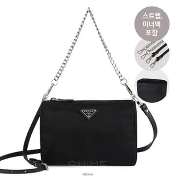 PRADA (�������) ������Ŀ�ġ �ڽ���ƽ �к긯 �ﰢ�ΰ� �̵� 1NA011 2BQP F0002 NERO(�������) ������Ŀ�ġ �ڽ���ƽ �к긯 �ﰢ�ΰ� �̵� 