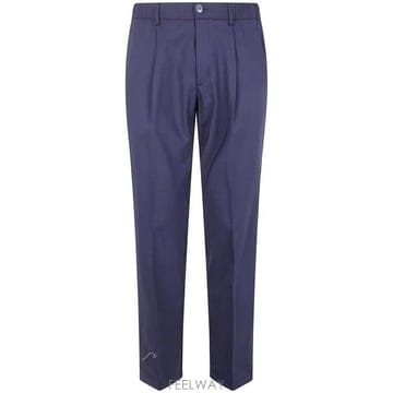 26 FW 에르노 엘라스틱 웨이스트 플리츠 팬츠 네이비 PT000130U33474S