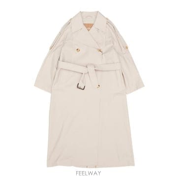 26 FW 막스마라 더 큐브 더블 브레스티드 베이지 벨트 코트 2529026024600