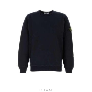 26 FW 스톤 아일랜드 컴퍼스 패치 크루네크 코튼 스웨트셔츠 블루 811562420