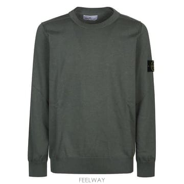 26 FW 스톤 아일랜드 컴퍼스 패치 크루넥라인 스웨터 그린 K1S155100053S00B2