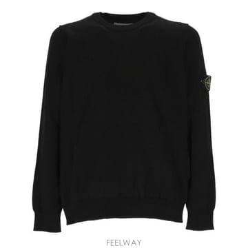 26 FW 스톤 아일랜드 컴퍼스 패치 크루네크 스웨터 블랙 K1S155100053S00B2
