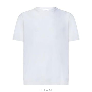 26 FW 에르노 숏슬리브 크루넥라인 코튼 퓨어 티셔츠 화이트 JG000206U52059