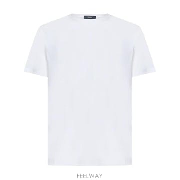 26 FW 에르노 숏슬리브 크루네크 코튼 티셔츠 화이트 JG000166U52005