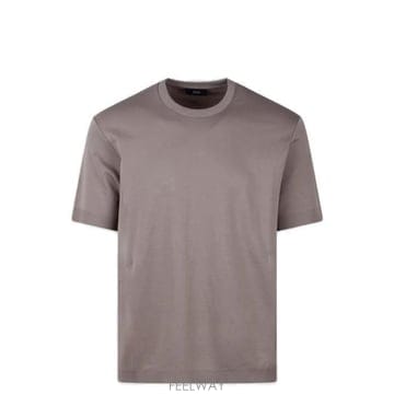 26 FW 에르노 숏슬리브 크루넥라인 코튼 티셔츠 그레이 JG000206U52059
