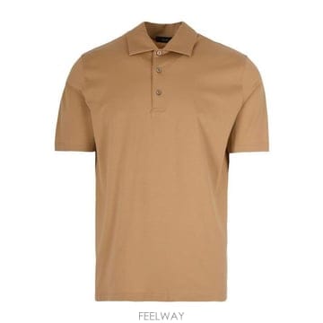 26 FW 에르노 쇼트슬리브 코튼 블렌드 폴로 셔츠 베이지 JPL00142U52003