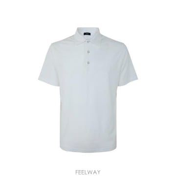 26 FW 에르노 버튼 디테일 숏슬리브 폴로셔츠 화이트 JPL00115U52005