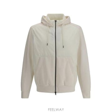 26 FW 에르노 집업 드로스트링 후디 자켓 화이트 GI000590U12456Z