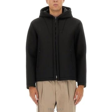 26 FW 에르노 지퍼 패스닝 후디드 자켓 블랙 GI000538U39501Z