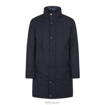 26 FW 에르노 버튼 디테일 하이넥 패디드 코트 블루 PI001192U12638