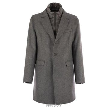 26 FW 에르노 버튼 하이네크 롱슬리브 코트 그레이 CA000202U33432R