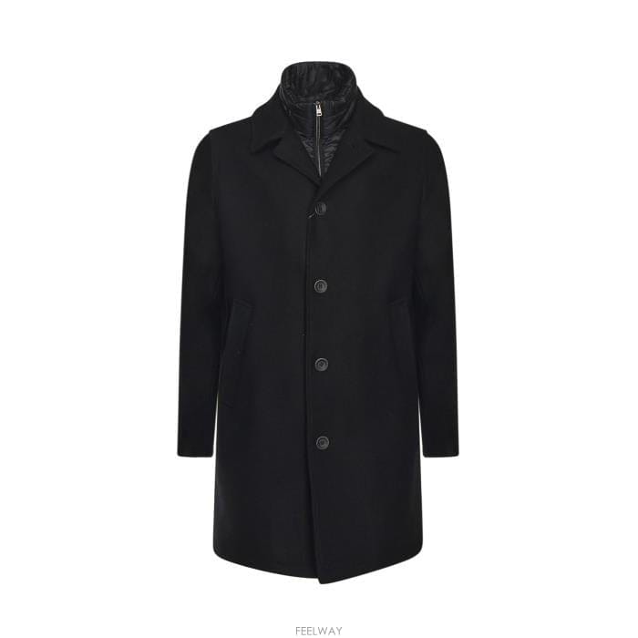 26 FW 에르노 싱글 브레스티드 롱 코트 블랙 CA000215U33432R