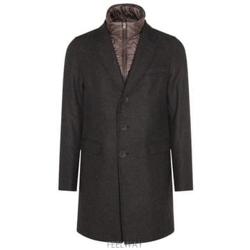 26 FW 에르노 버튼 하이넥 롱슬리브 코트 그레이 CA000202U33432R