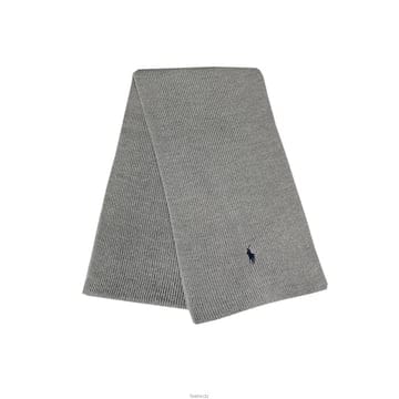 폴로랄프로렌 25FW 네이비 포니 자수 골지 머플러 그레이 710886136 003