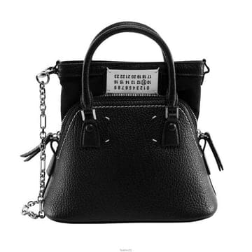 메종마르지엘라 25FW 5AC 마이크로 체인 숄더토트백 블랙 S56WG0081 P4348 T8013