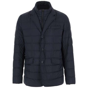 26 FW 에르노 라 지아카 하이넥 퀼팅 코트 블루 PI001ULE12456Z