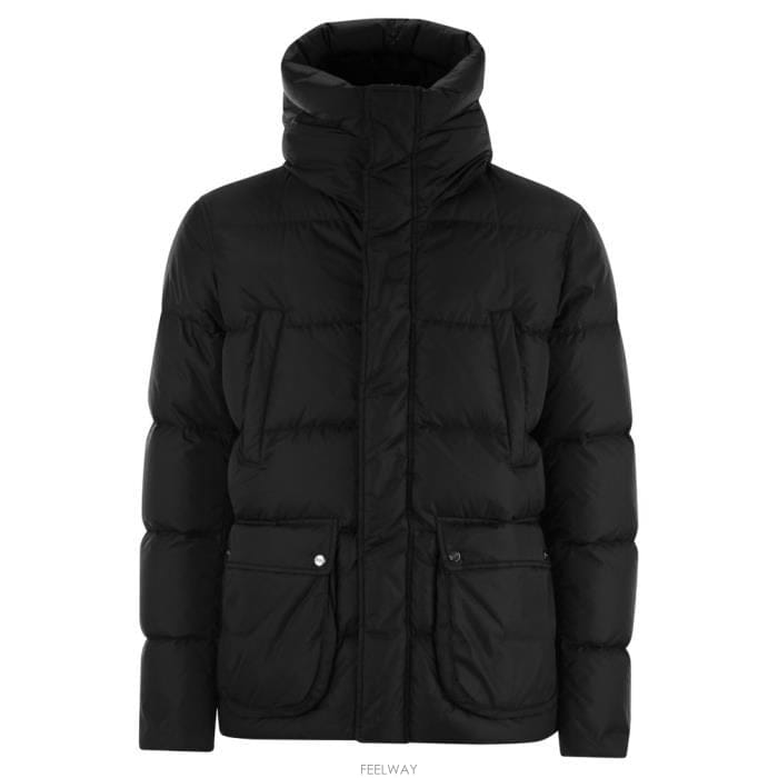 26 FW 에르노 하이넥 후디드 포켓 자켓 블랙 PI001140U12004Z