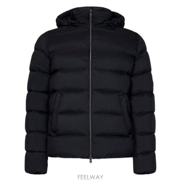 26 FW 에르노 후드 퀼팅 봄버 자켓 블랙 PI001181U12456Z
