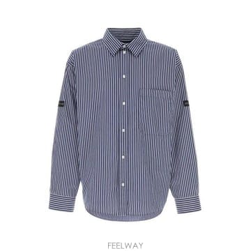 26 FW 발렌시아가 버튼업 스트라이프 롱슬리브 셔츠 857814TTM34