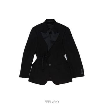 26 FW 발렌시아가 랩 턱시도 자켓 블랙 857389TNT21