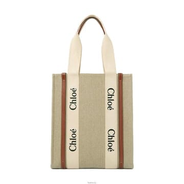 끌로에 25FW 우디 로고 토트백 세피아 브라운 CHC24SS366I26 27S