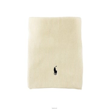 폴로랄프로렌 25FW 포니 자수 클래식 골지 머플러 크림 710981757 002