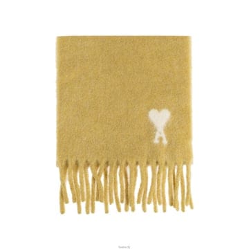 아미 25FW 하트 로고 알파카 머플러 아니스 USF673 AW0004 399
